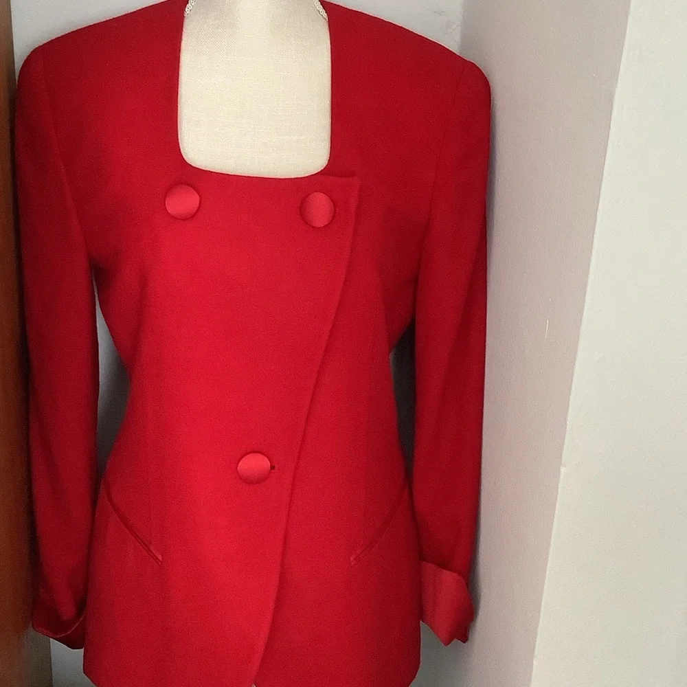 Dior Red Double-Breasted Women's Blazer